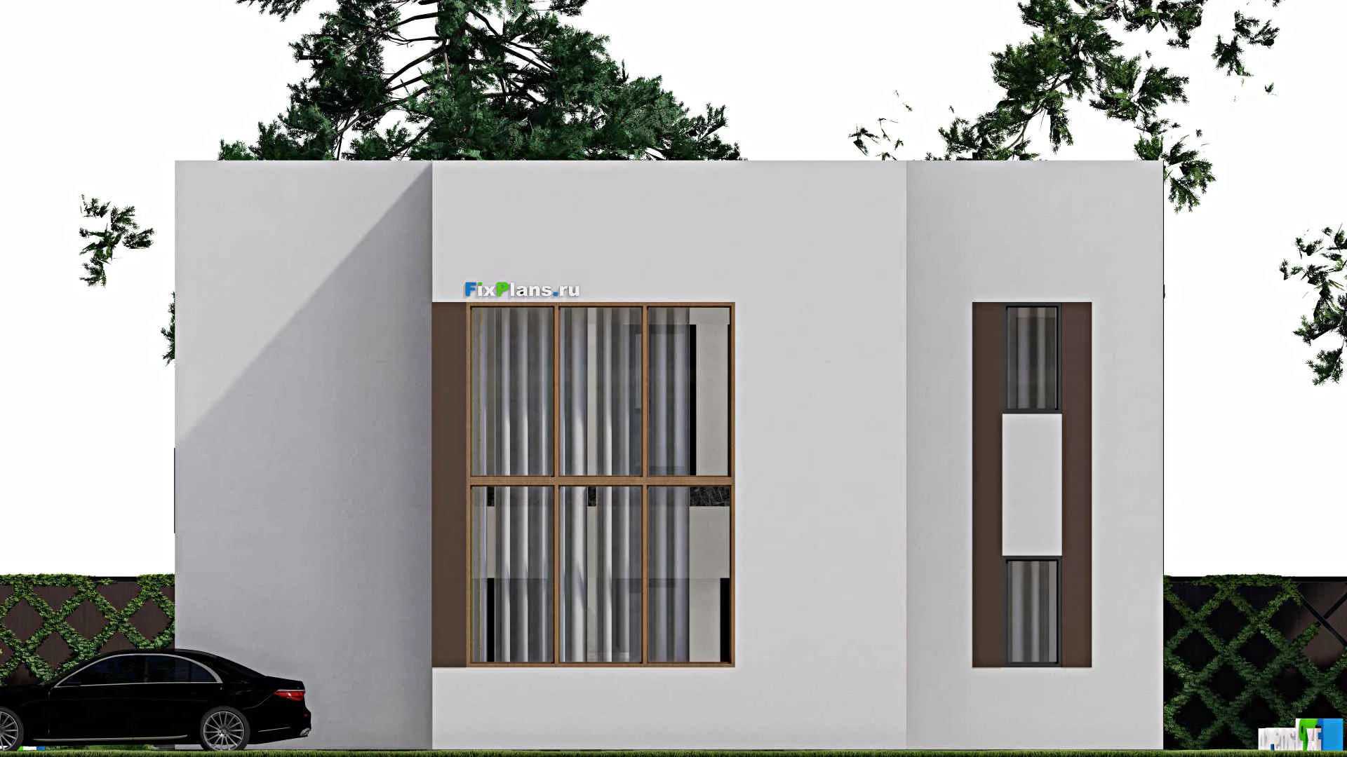 F-10565 - Проект двухэтажного дома 14 на 15, площадью 250 м² с балконом и 5 спальнями