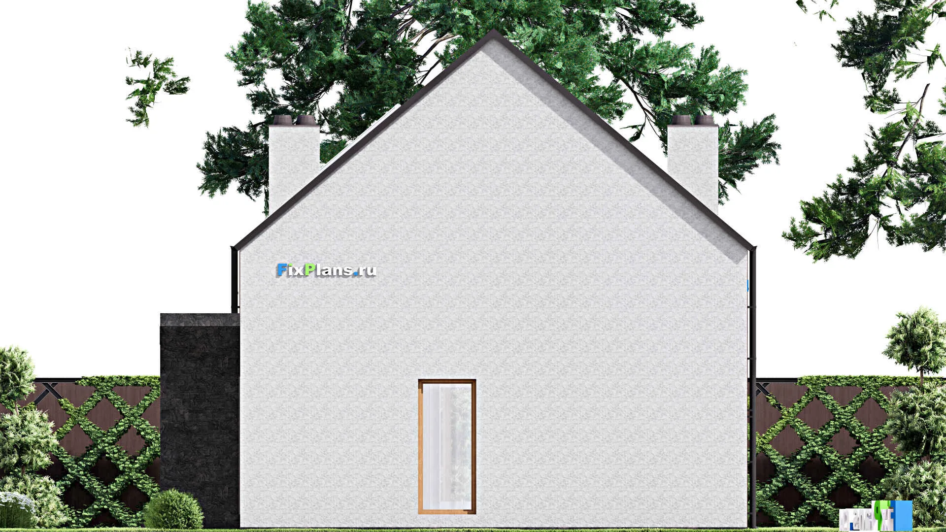 F-16064 - Проект дома с мансардой 10 на 17, площадью 170 м² с террасой и 3 спальнями