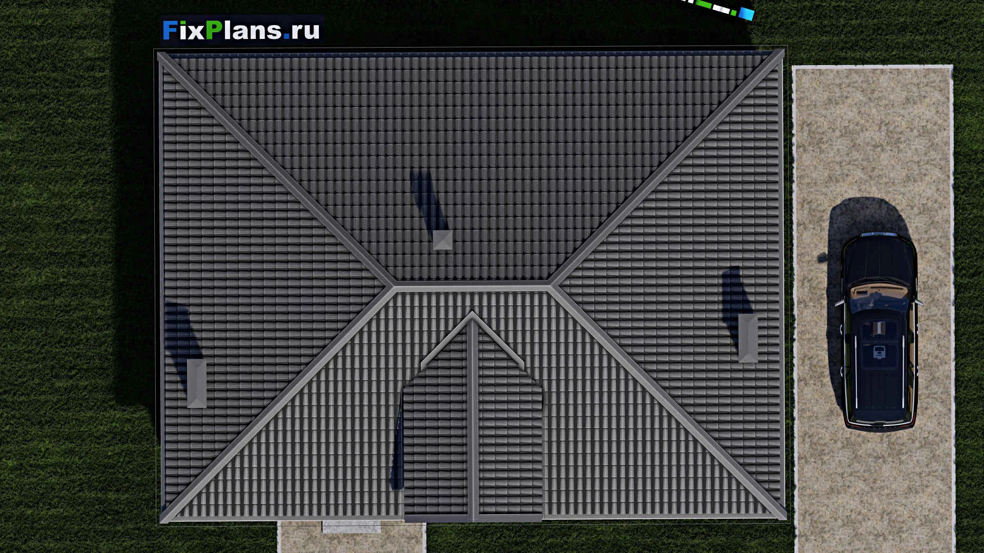 F-1520 - Проект одноэтажного дома 11 на 15, площадью 130 м² с 3 спальнями