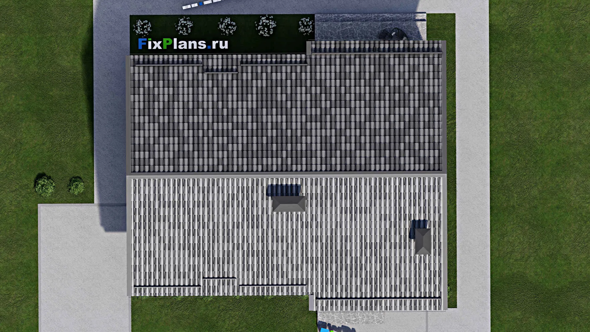 F-6524 - Проект одноэтажного дома 10 на 13, площадью 110 м² с террасой и 3 спальнями