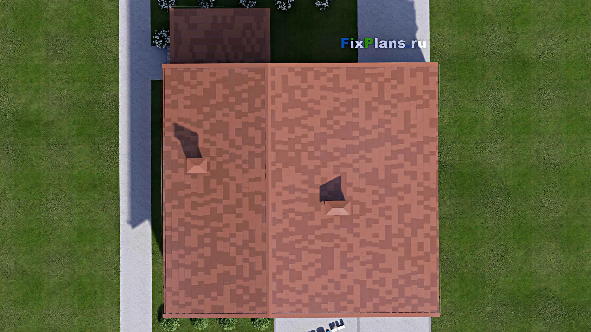 F-13274 - Проект дома с мансардой 12 на 14, площадью 180 м² с террасой, балконом и 4 спальнями