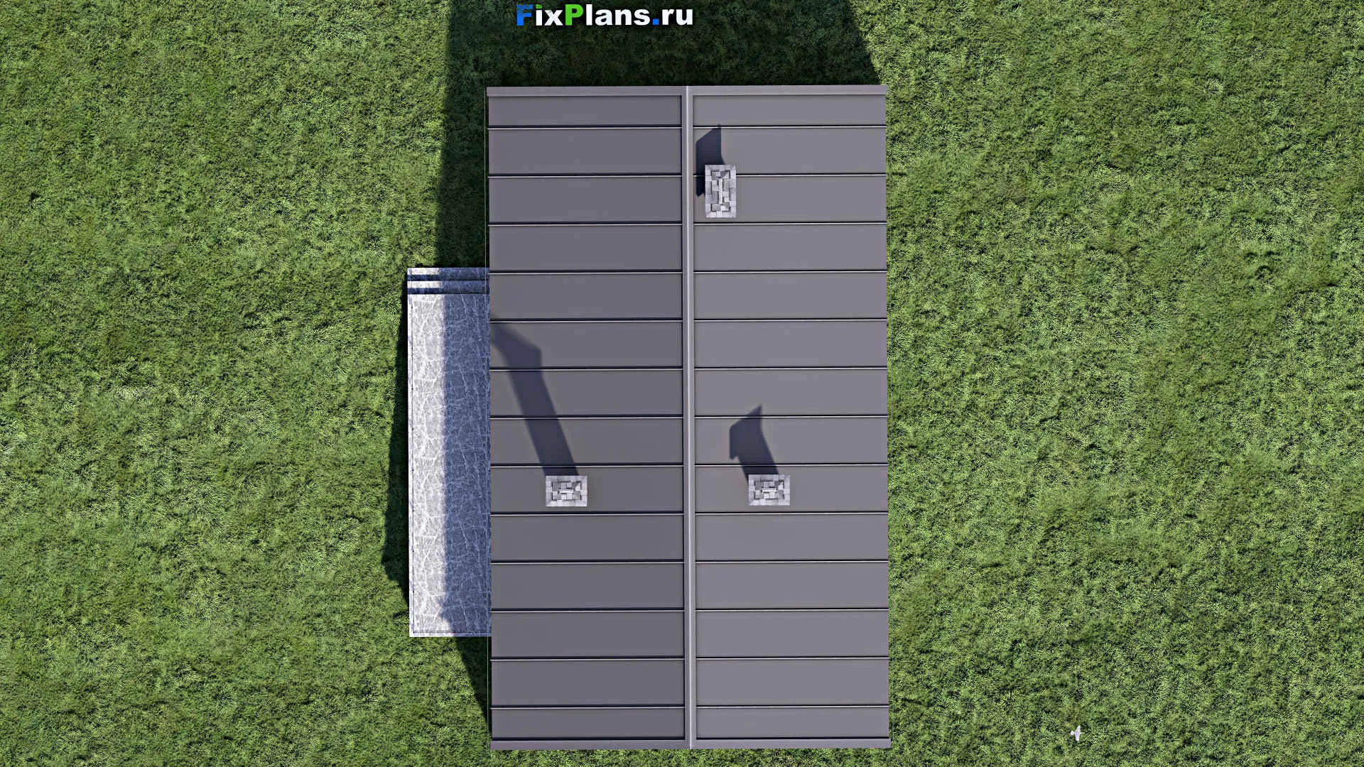 F-13067 - Проект бани 11 на 15, площадью 110 м² с санузлом и спальней