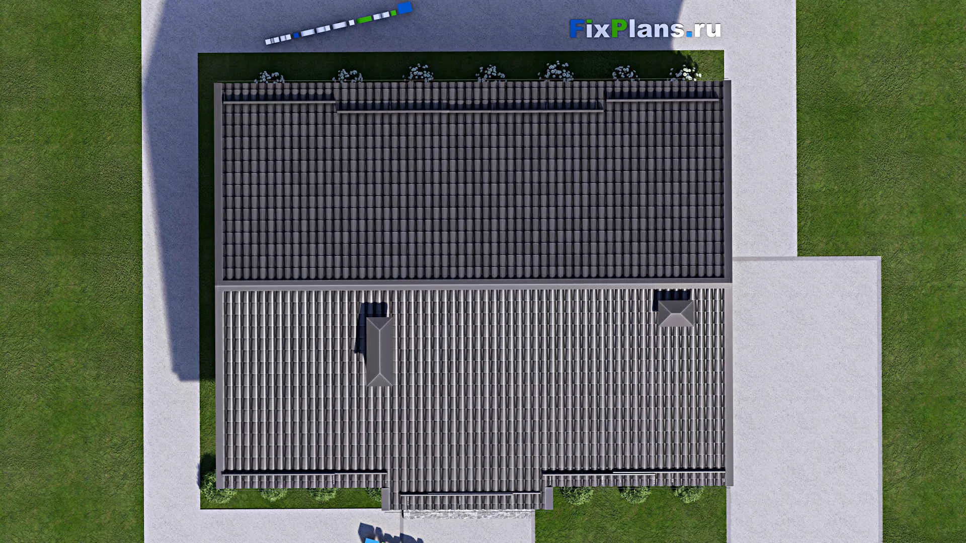 F-13652 - План одноэтажного дома 11 на 13, площадью 100 м² с 3 спальнями
