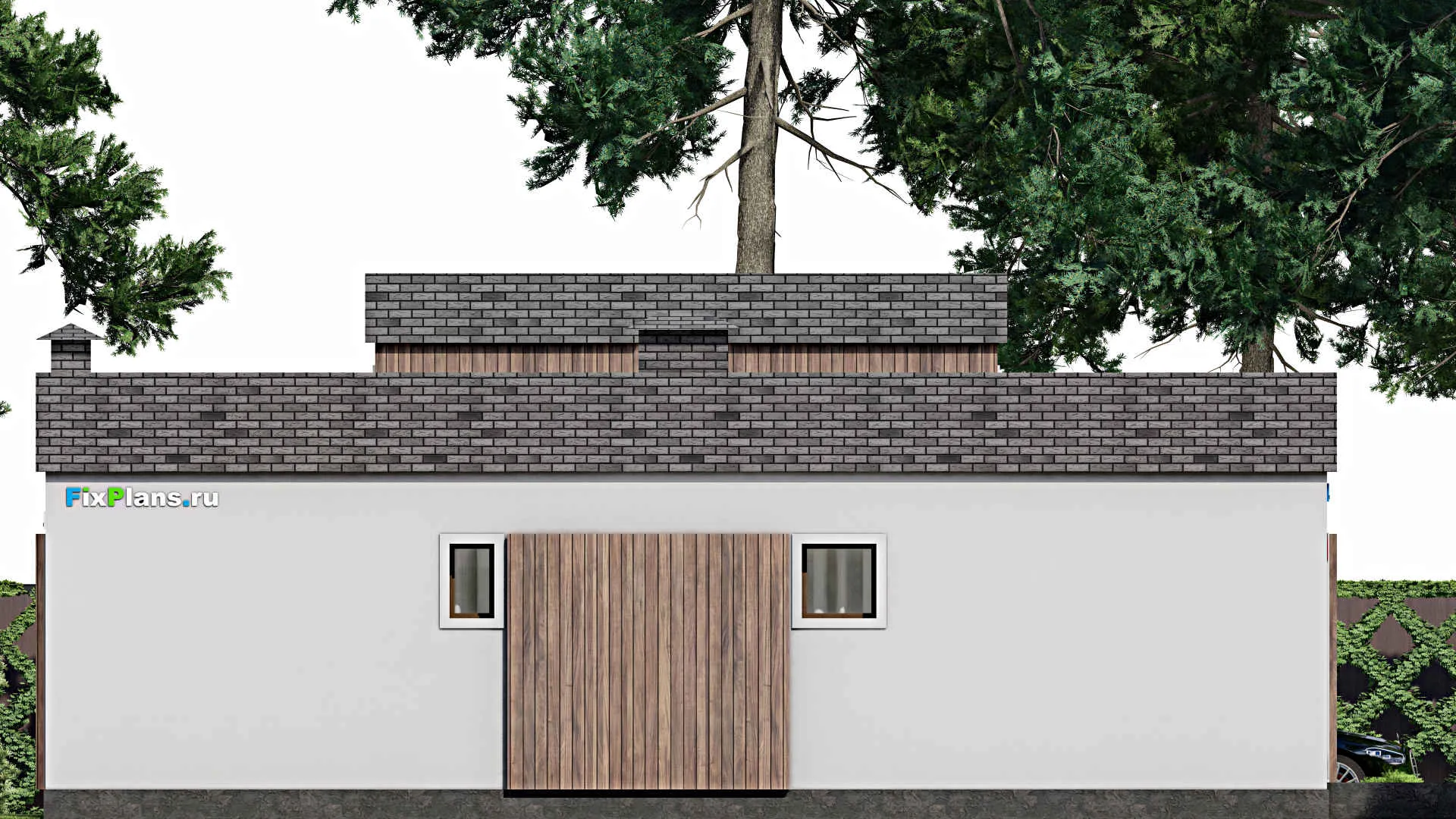 F-9872 - План одноэтажного дома 15 на 17, площадью 190 м² с 4 спальнями