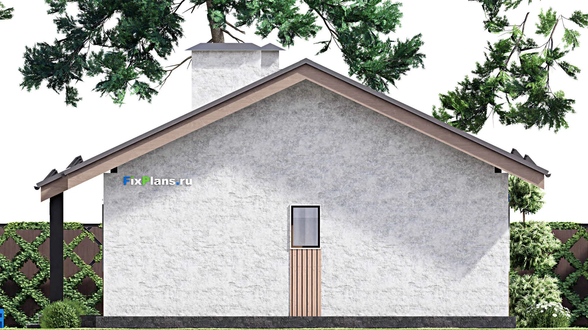 F-13652 - План одноэтажного дома 11 на 13, площадью 100 м² с 3 спальнями